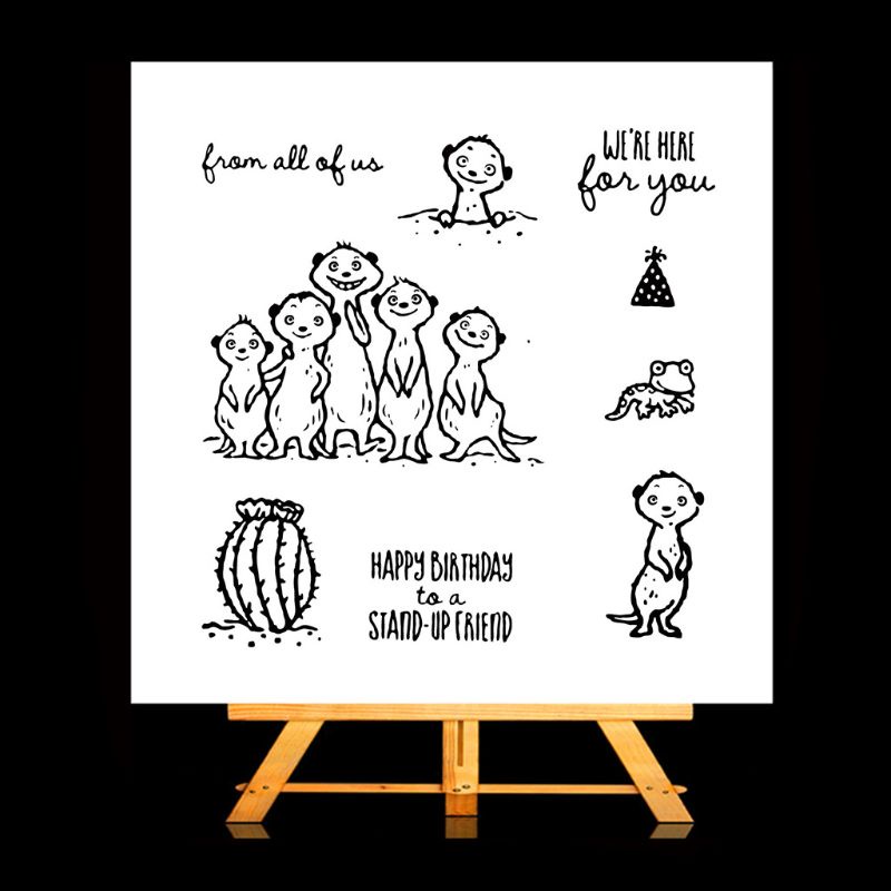 Con Dấu Silicone Trong Suốt In Nổi Chữ Happy Birthday Trang Trí Sổ Tay DIY