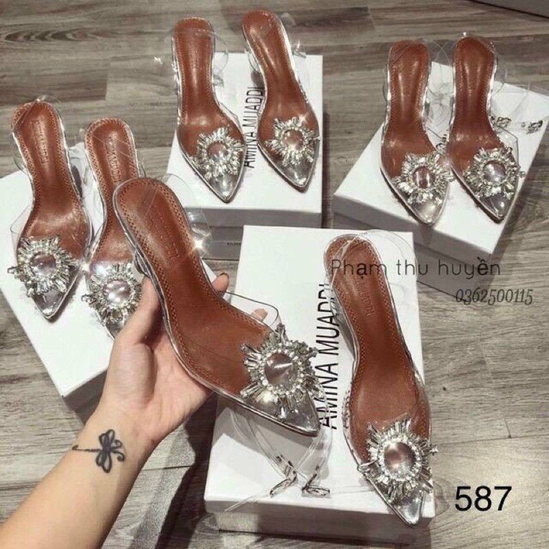Sandal quai trong đá tròn mã 587