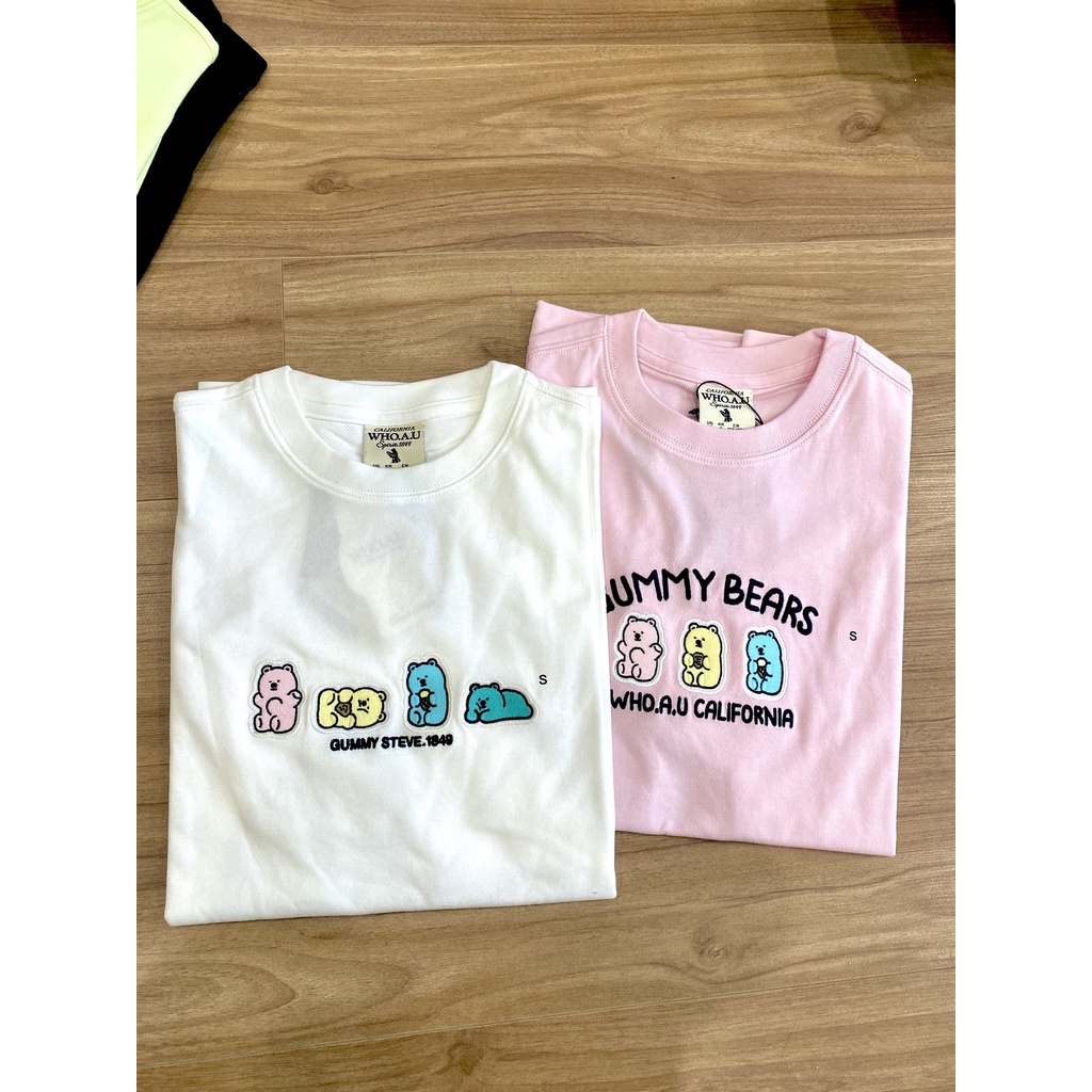 Áo WHOAU gummy bears unisex nam nữ - Áo thun nam nữ nhiều màu có sẵn