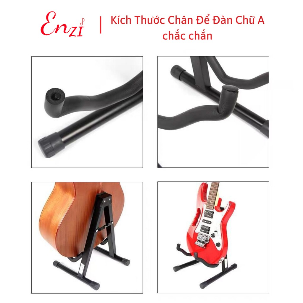 Chân để đàn guitar chữ A nhỏ gọn chắc chắn giúp nâng đỡ cây đàn chất lượng Enzi