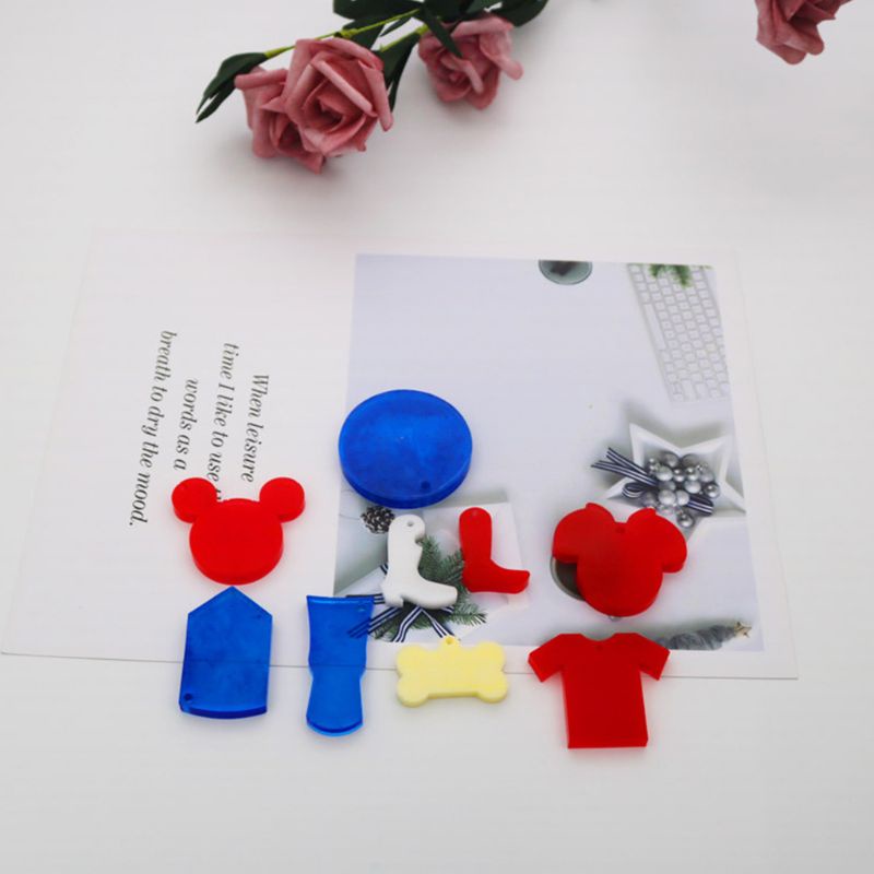 Khuôn Silicone Hình Tròn Làm Móc Khóa DIY