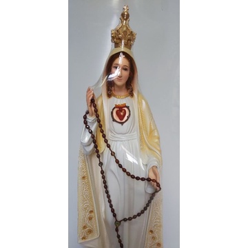 Tượng công giáo - Tượng Đức Mẹ Fatima 75cm ⚡Cao Cấp Màu Kem⚡