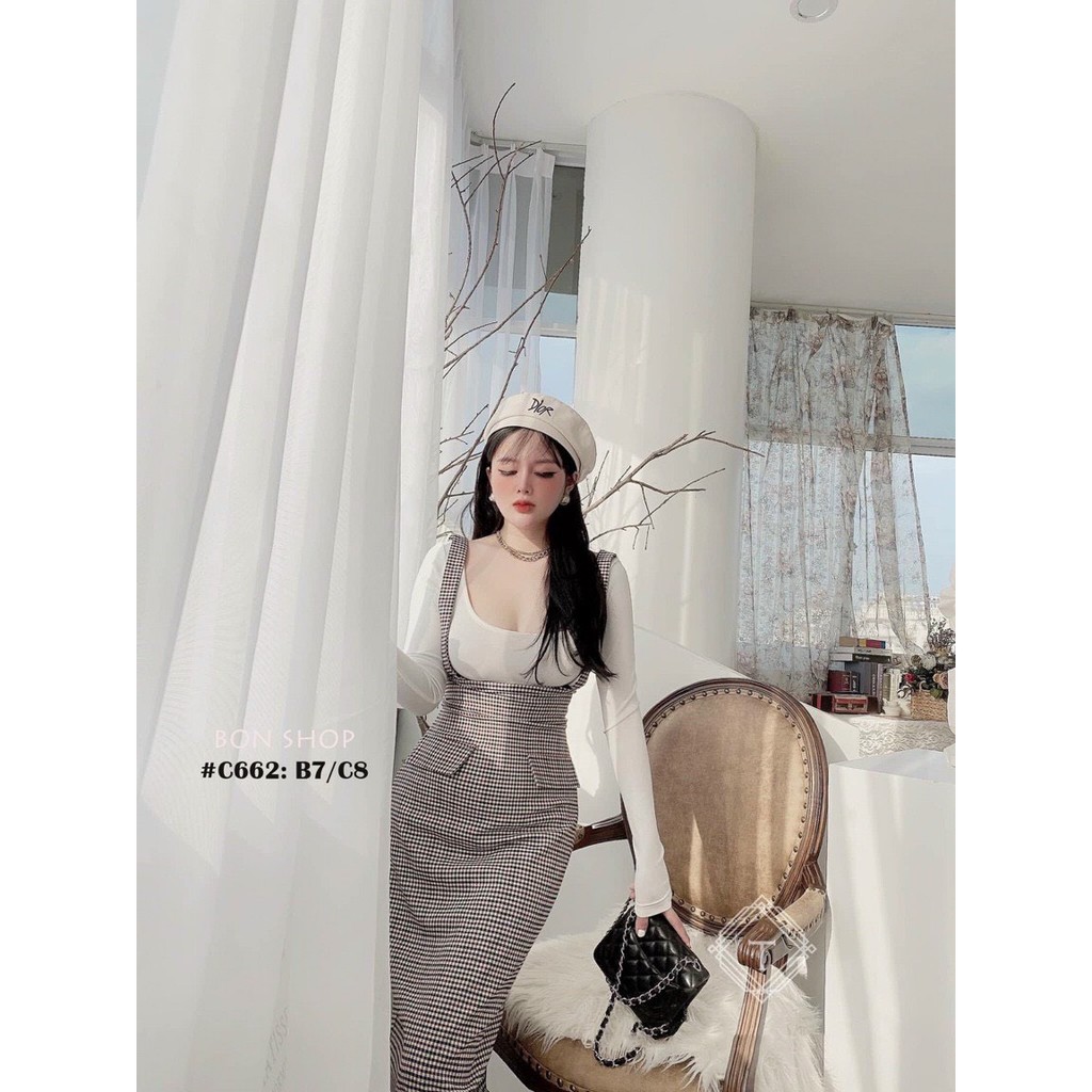Sét yếm thun gân phối kate dày xinh đẹp TTSA0870
