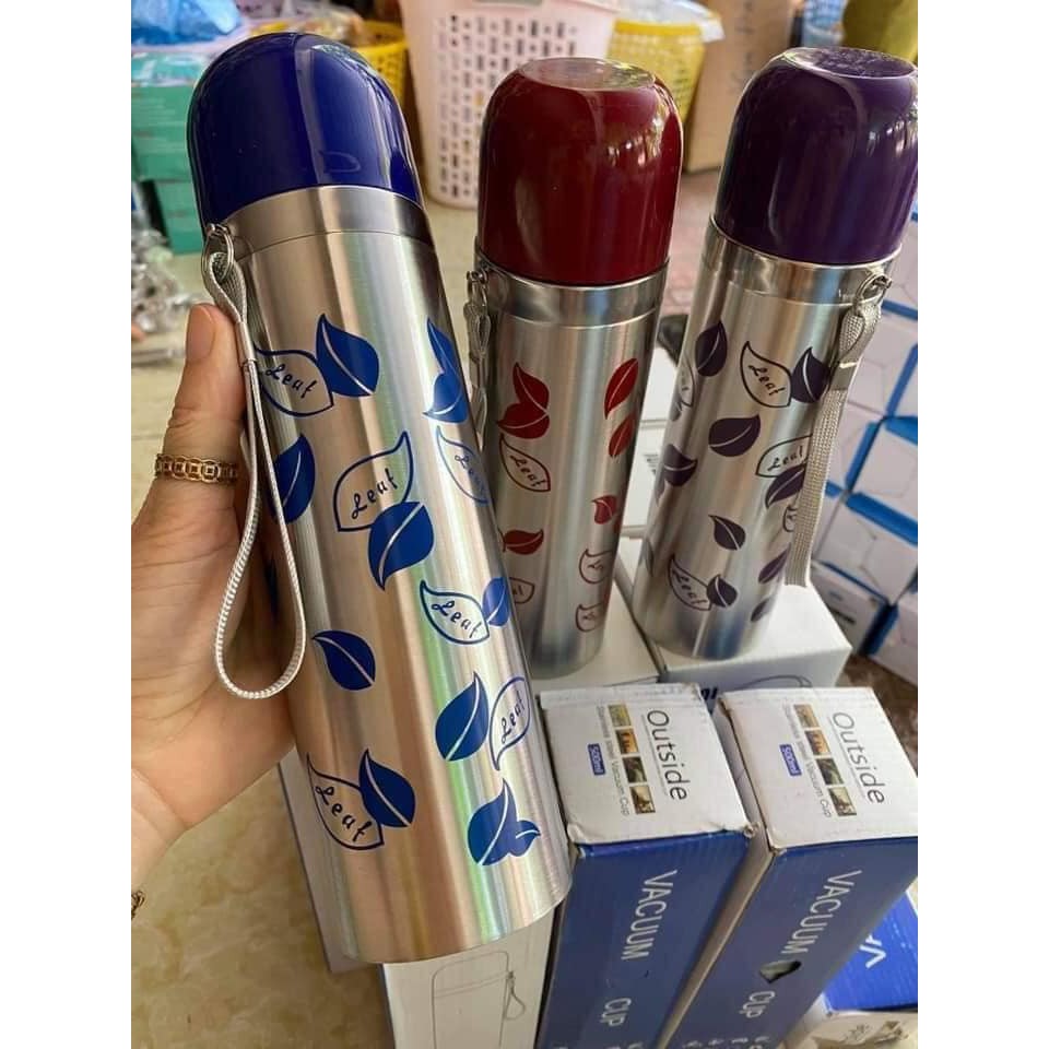 Bình giữ nhiệt lá 500ml cao cấp