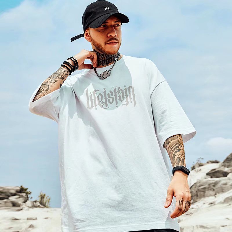 Áo thun tay ngắn dáng rộng in hình chúa Jesus phong cách Âu Mỹ cổ điển thời trang cho unisex size S-8XL