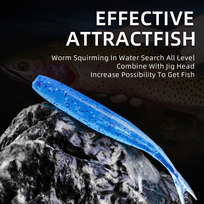 Set 15 Mồi Giả Mềm Câu Cá 75mm 1.8g