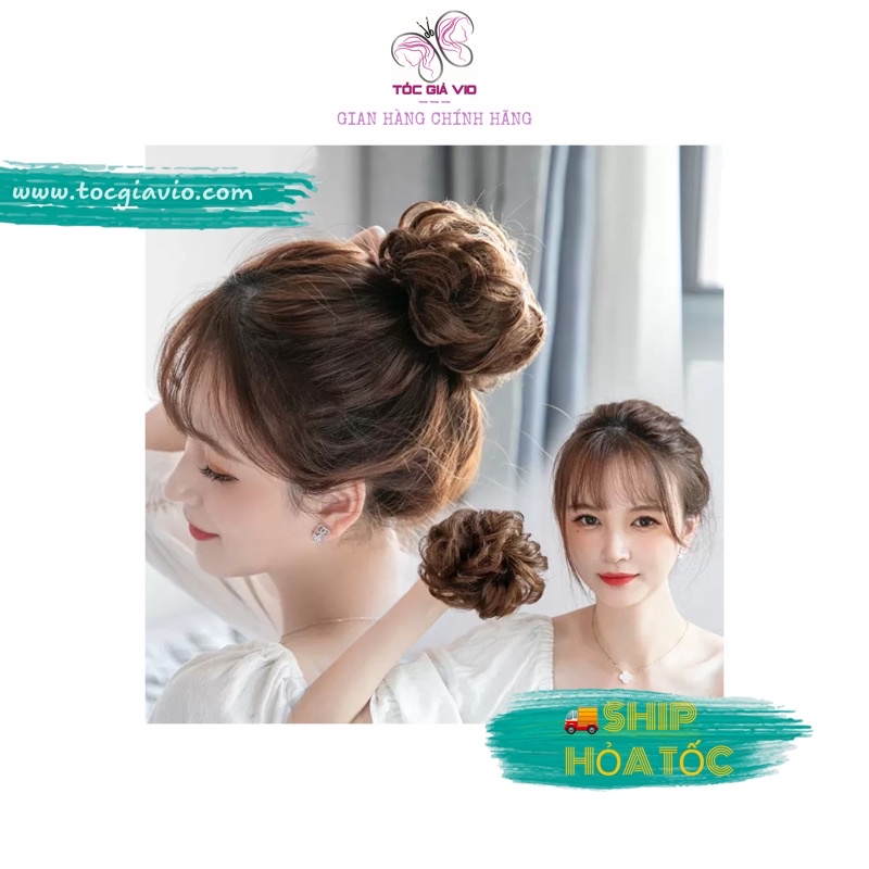 CAO CẤP- Tóc búi cột xoăn