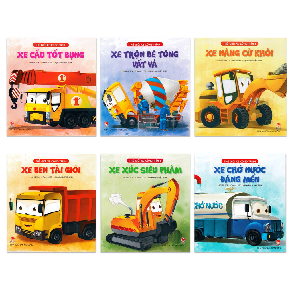 Sách -Combo Thế Giới Xe Công Trình (Trọn bộ 6 cuốn) | BigBuy360 - bigbuy360.vn