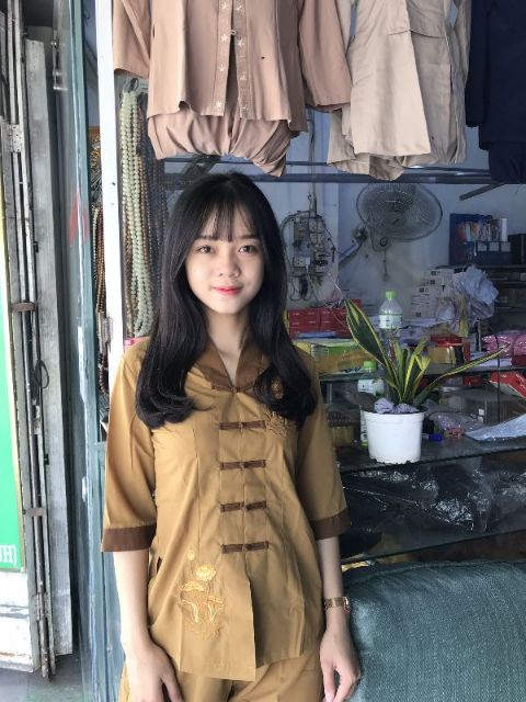 Đồ phật tử .áo lam Đi chùa. la hán phối.