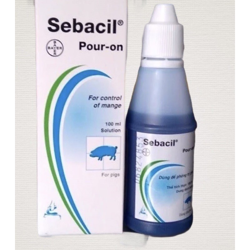 Sebacil 100ml [tem mới] - Dùng Để Bôi Sống Lưng Phòng Tri Ve Ghẻ Nặng Heo &amp; Chó - sản xuất: Đức 🇩🇪