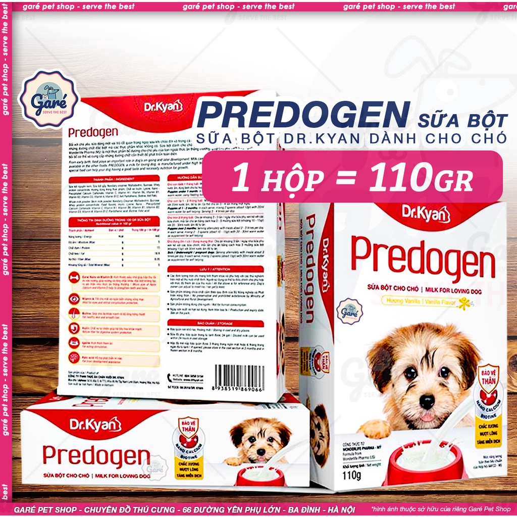 110g - Sữa bột Pedrogen dùng cho chó Mẹ, chó Con, chó gầy ốm