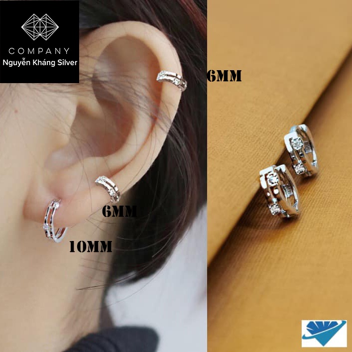 1 CHIẾC KHUYÊN TRÒN BẠC, KHUYÊN ĐEO VÀNH,6MM, 10MM BẠC NGUYỄN KHÁNG