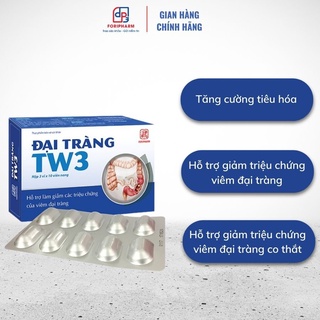 Đại tràng TW3 - Hỗ trợ giảm các triệu chứng của viêm đại tràng, tăng cường tiêu hóa- Hộp 30 viên- Dược phẩm Trung Ương 3