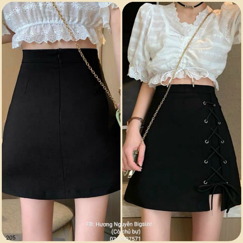 55-90kg Bigsize Váy Đan Dây Cá Tính (Có quần trong)