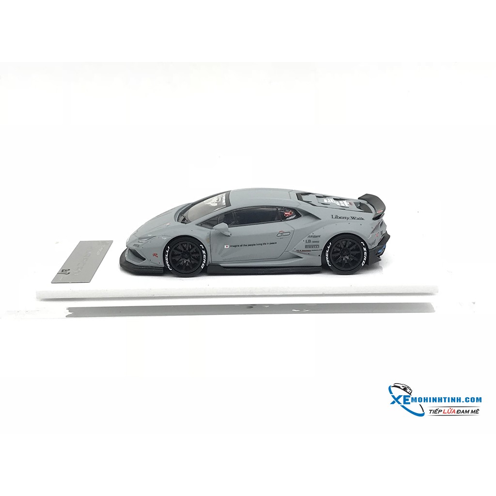 Xe Mô Hình Lam.borghini Huracan độ Liberty Walk 1:64 LB ( Xám Tro )