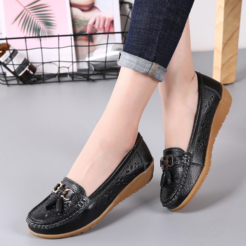 Giày lười JINTOHO đế bằng cho nữ