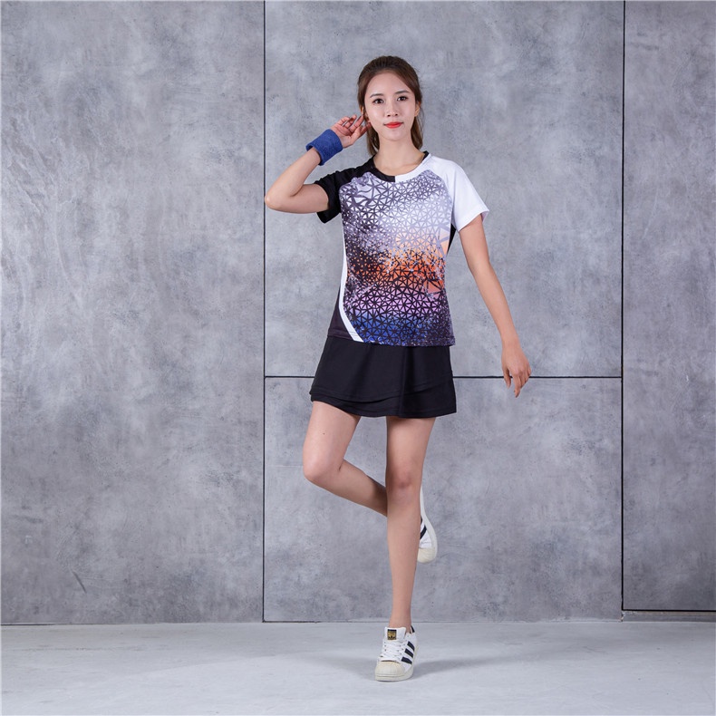 Bộ Đồ Thể Thao Tay Ngắn Thoáng Khí Nhanh Khô Thời Trang Mùa Hè Cho Nam Và Nữ