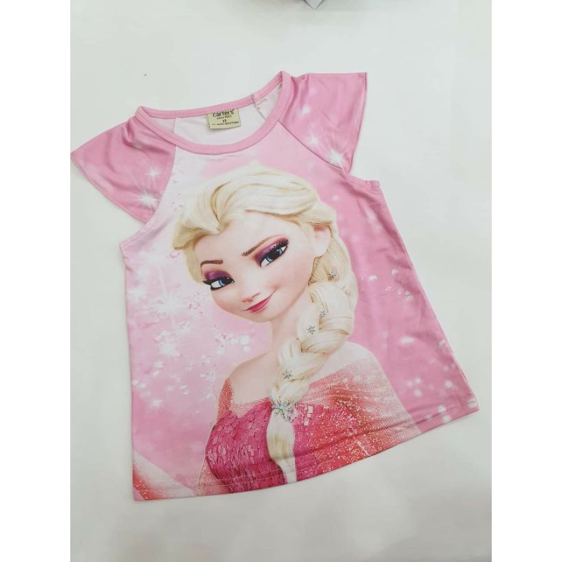Áo thun 3d Elsa cho bé gái