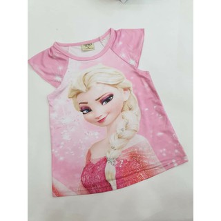 Áo thun 3d Elsa cho bé gái