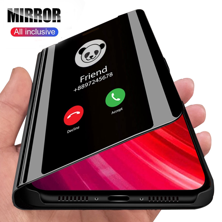 Xiaomi Mi 9T Poco F2 Pro F1 Redmi Note 7 8 9 9S 8A Mirror Smart Flip Case Cover