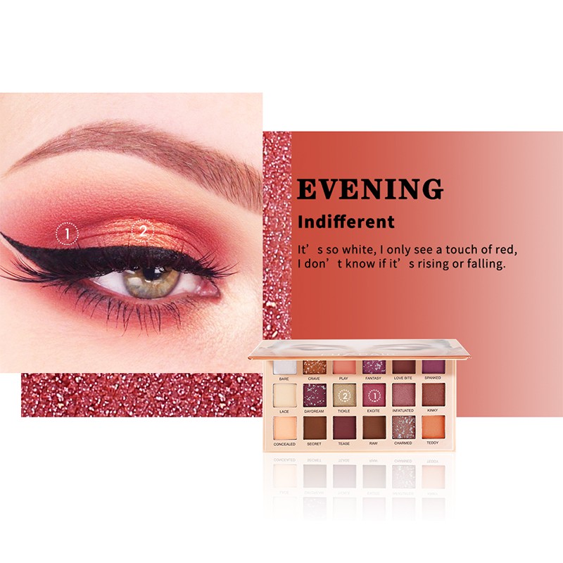 Bảng phấn mắt 18 màu MIXDAIR với màu lì và màu nhũ trang điểm lâu trôi chống thấm nước 28.8g | BigBuy360 - bigbuy360.vn