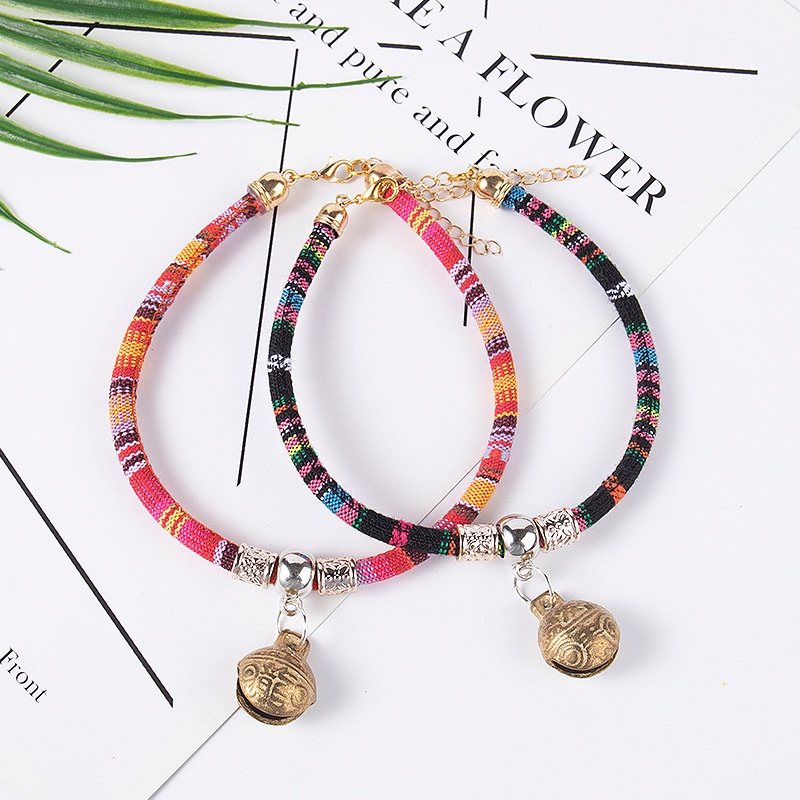 [Thổ cẩm] Vòng cổ cho mèo, chó nhỏ kèm chuông siêu cute