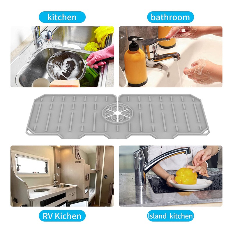 Khay Silicone Phơi Khô Thức Ăn Chống Văng Nước Gắn Bồn Rửa Tiện Dụng
