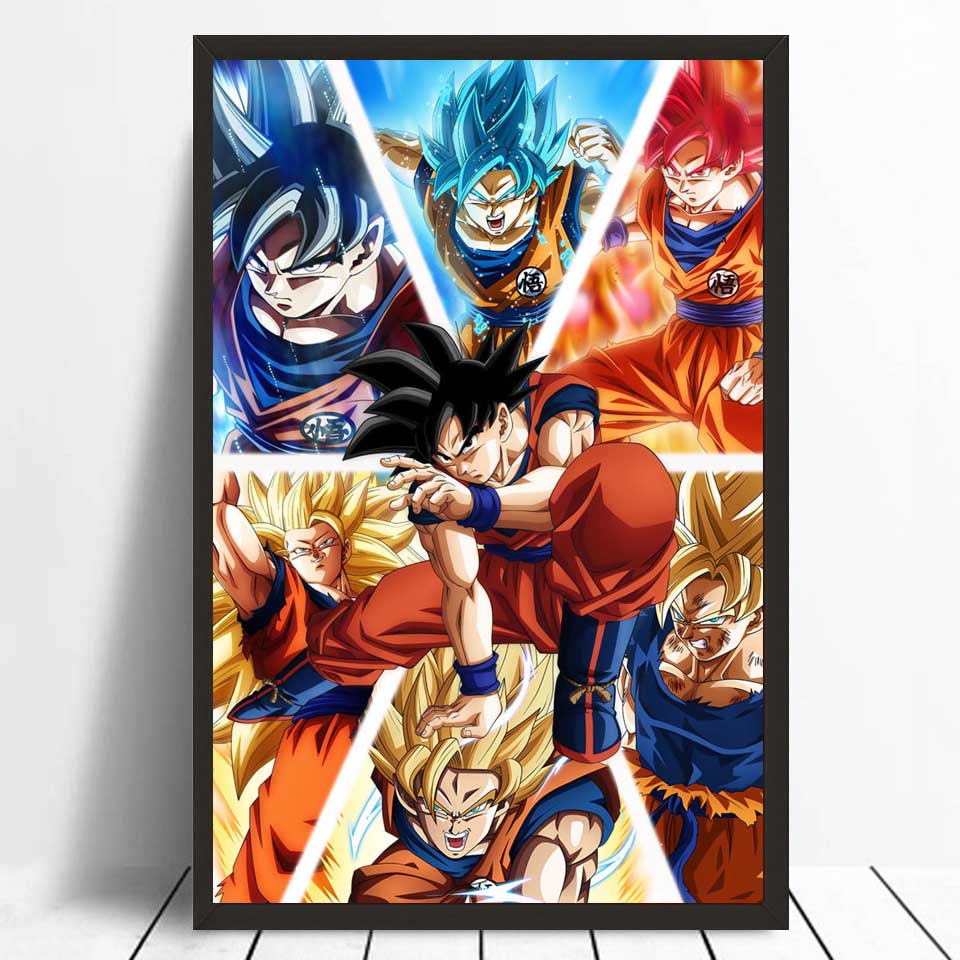 DRAGON BALL Tranh Treo Tường Trang Trí Nội Thất Hình Bảy Viên Ngọc Rồng Fx060