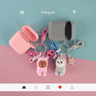 Vỏ Bảo Vệ Hộp Sạc Tai Nghe Airpods 1 / 2 Hình Gấu Bare Bear Đáng Yêu