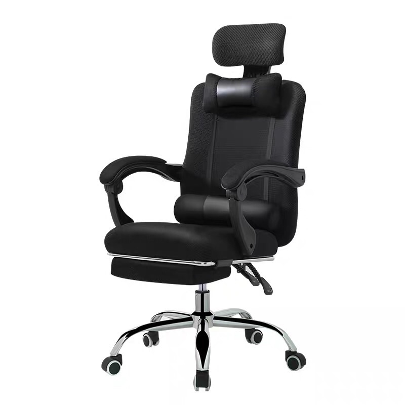 Ghế văn phòng nỉ ngả lưng 155 độ duỗi chân có bánh xe, Ghế học sinh giá rẻ