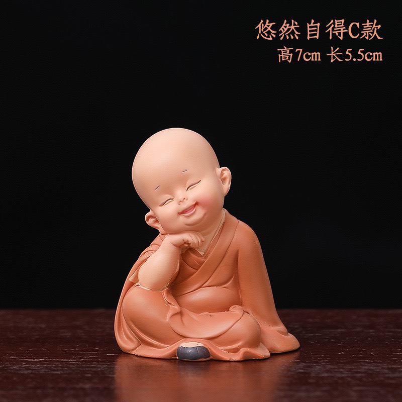 Tượng Phật chú tiểu An nhiên để taplo xe ô tô , trưng bày