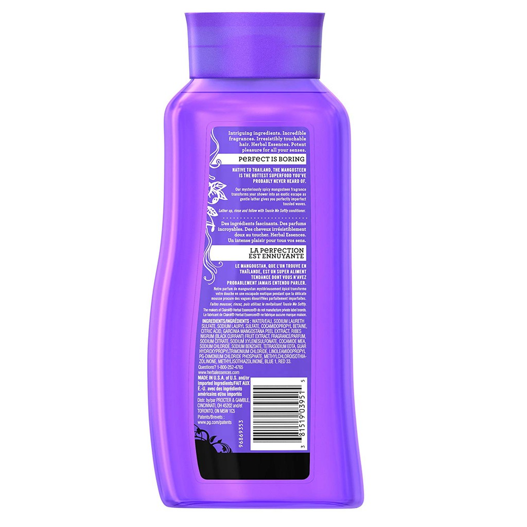 Dầu gội giúp tóc mềm Herbal Essences Tousle Me Softly Hair Shampoo For A Tousled Look 700ml (Mỹ)