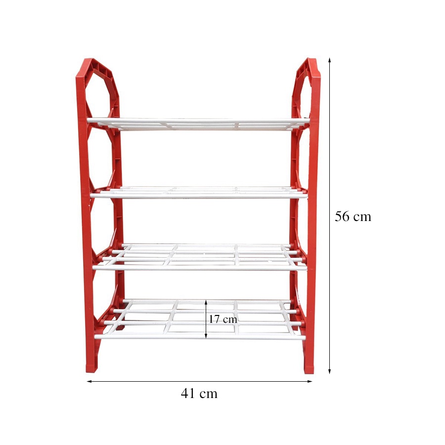 Kệ để giầy dép đa năng 4 tầng bằng nhựa tháo lắp dễ dàng (KGN04)