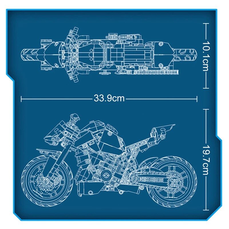 Đồ chơi Lắp ráp Mô hình xe máy Panlos 672006  827pcs MOC Ducati Streetfighter V4SP motorcycle