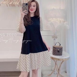 Đầm suông lai bèo phối bi cực xinh
