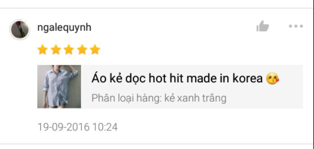 Áo sơ mi kẻ sọc made in korea