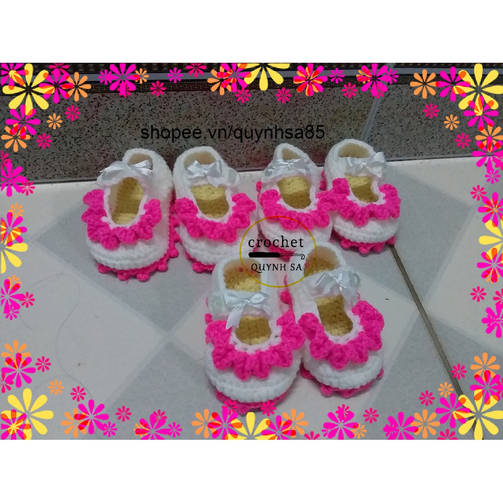 Giày len cho bé M203 - baby shoes /sandals crochet