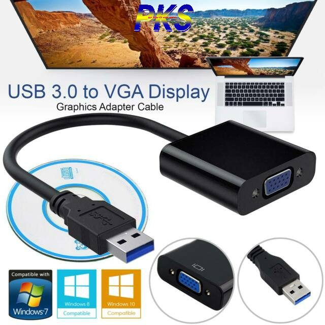 Cáp chuyển USB 3.0 sang VGA – USB to VGA
