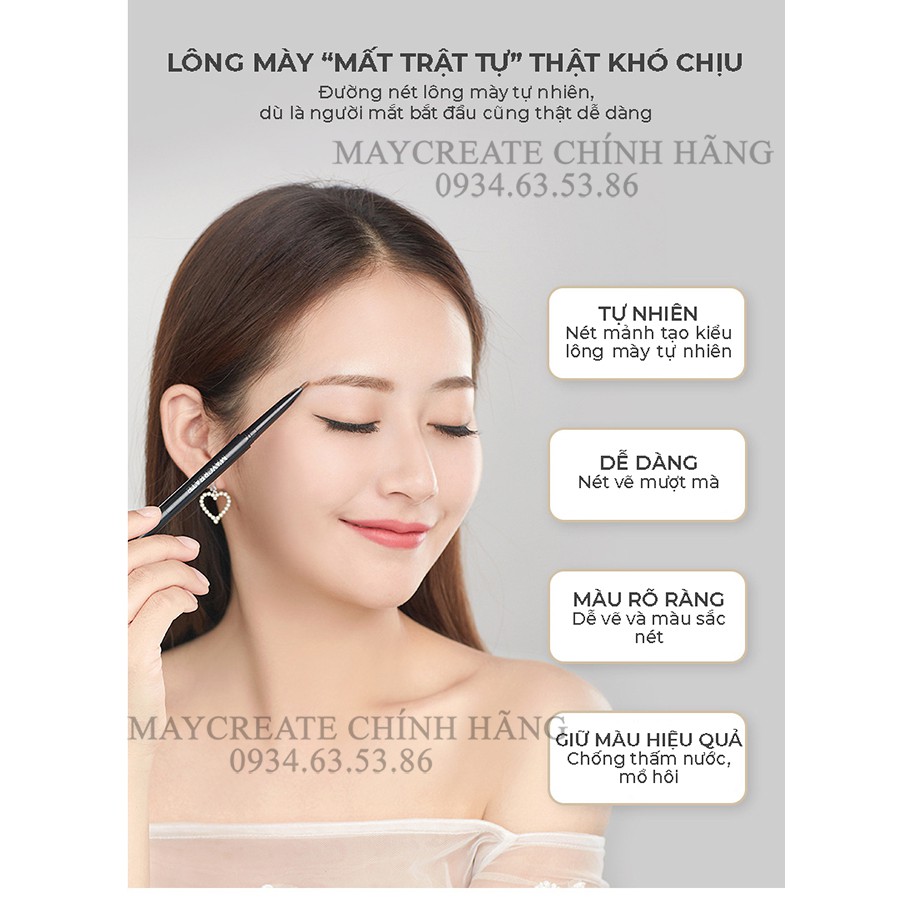 Chì Kẻ Lông Mày Không Trôi Maycreate Hàng Nội Địa Trung ( Có đầu chải ) | BigBuy360 - bigbuy360.vn