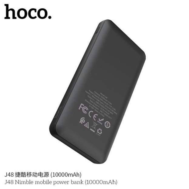 Sạc dự phòng hoco j48 dung lượng 10000 mAh - Sạc pin có 2 cổng USB nên cùng lúc nhiều thiết bị ♥️♥️