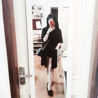 Áo kimono đen trơn có túi