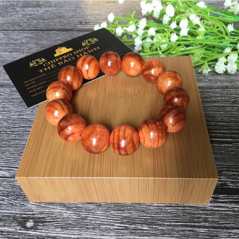 Vòng tay gỗ Huyết Long ( Nhiều kích cỡ ) - Vòng gỗ Thấu Quang