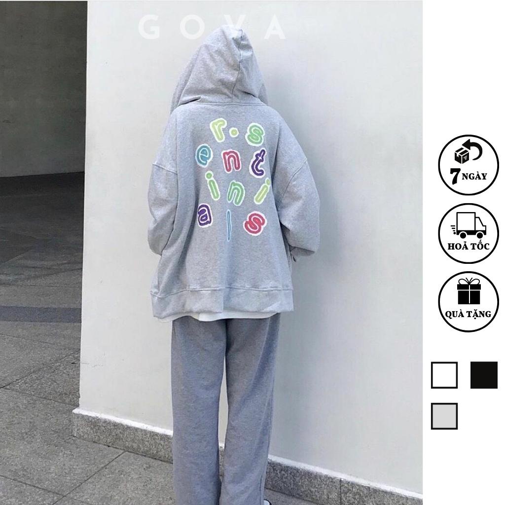 Áo khoác nỉ ❤️ Hoodie Dây Kéo SENTI Ulzzang form rộng Unisex bông 2 lớp trẻ trung GOVA
