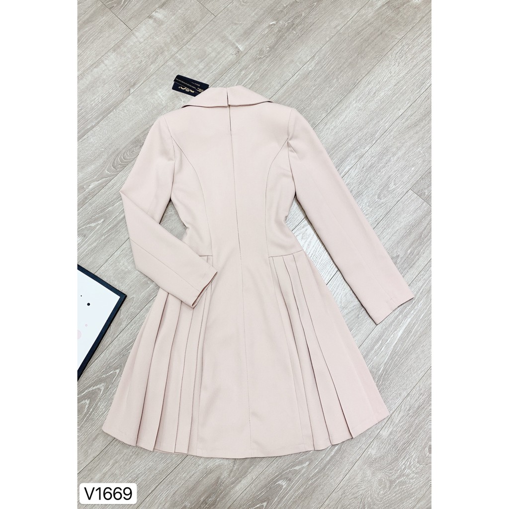 Váy be xòe cổ vest V1669 - ĐẸP SHOP DVC ( Ảnh mẫu và ảnh trải sàn do shop tự chụp ) | BigBuy360 - bigbuy360.vn