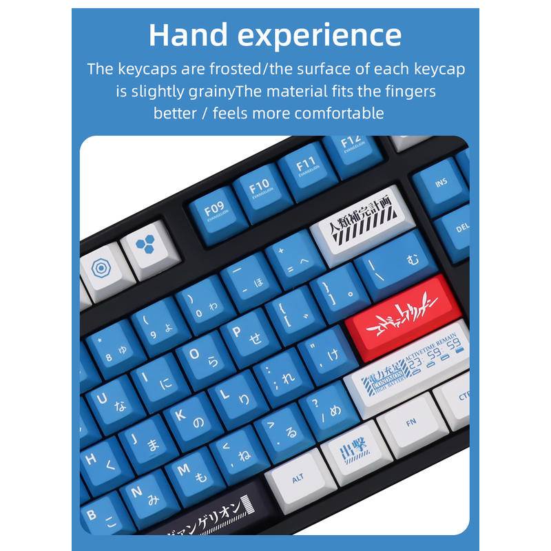 PBT 151 Keys EVA-00 Keycaps Cherry Profile DYE-Sub Mechanical Keyboard Key cap For MX Switch With  6.25U 7U Space Bar 1.5U ctrl