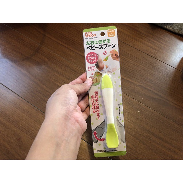 Thìa tập ăn dặm cho bé (có thể uốn cong) Hàng Nhật Chính Hãng