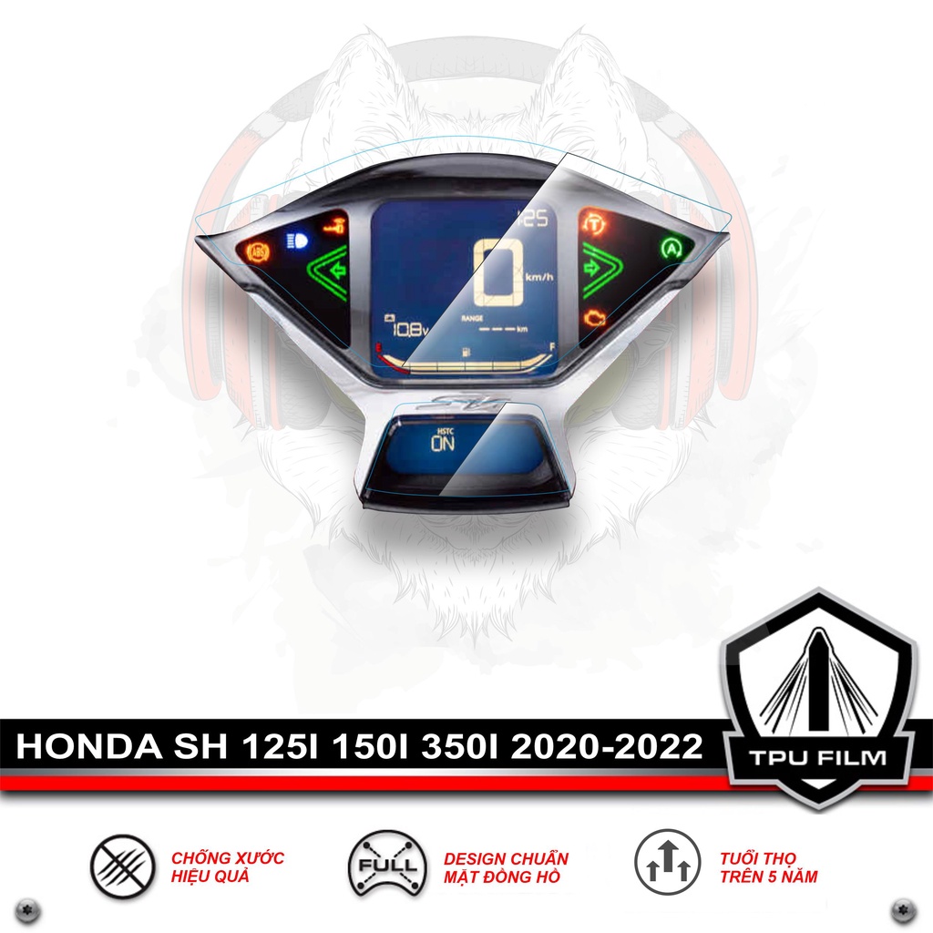 Miếng dán PPF TPU bảo vệ mặt đồng hồ xe SH 2020 2021 2022 SH150I SH125I SH350I - HONDA SH 125I 150I 350I
