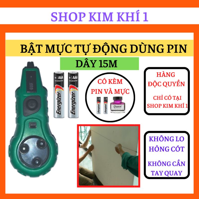 Dây bật búng mực tự động hồ lô, lọ mực tàu