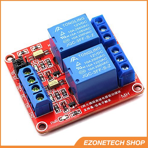 Module Relay 12V 2 Kênh An Toàn Với Opto Cách Ly