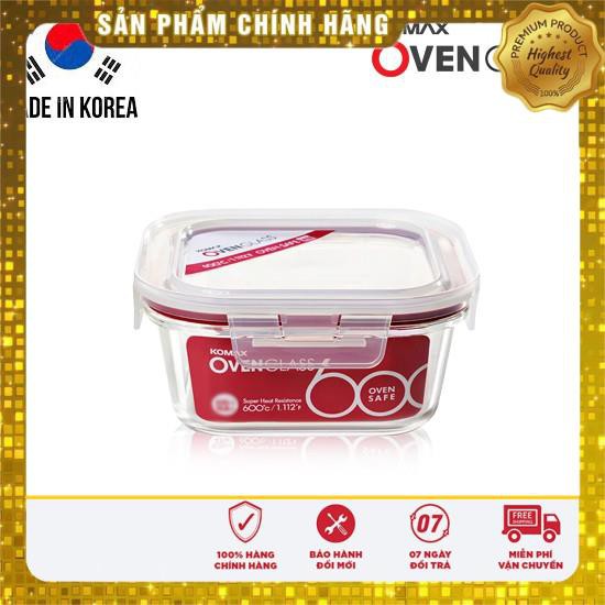 Hộp thủy tinh chịu nhiệt cao cấp vuông Hàn Quốc KOMAX OVEN GLASS 320ml
